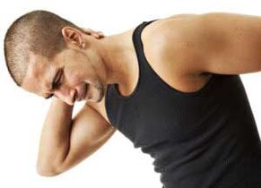 The neck pain is a symptom of cervical osteochondrose