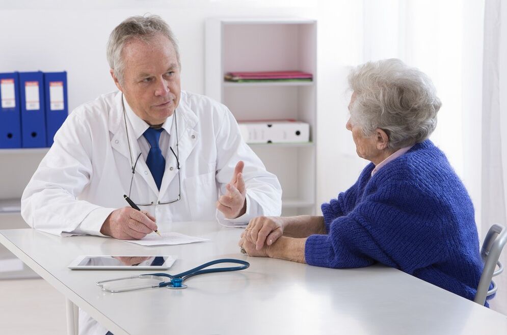 examination by a doctor for hip arthritis